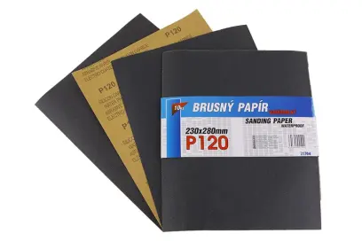 Šmirgľový papier 230x280mm P120 10ks Waterproof, Levior 21704 (L21704)