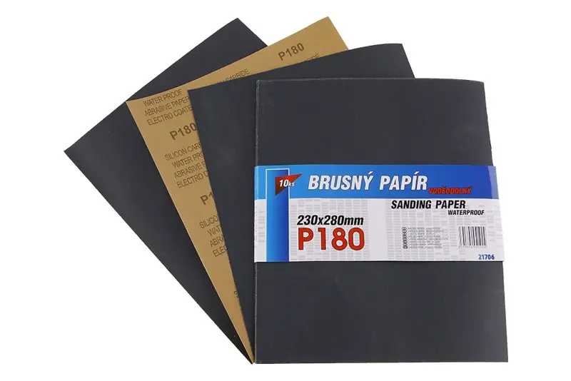 Šmirgľový papier 230x280mm P180 10ks Waterproof, Levior 21706 (L21706)