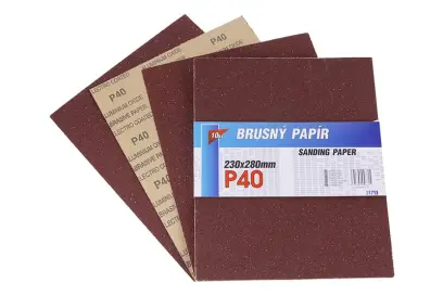 Šmirgľový papier 230x280mm P40 10ks, Levior 21715 (L21715)
