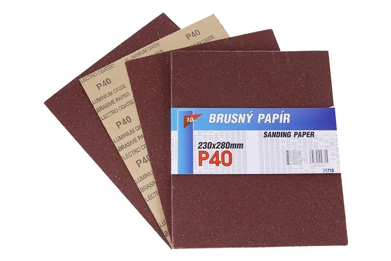 Šmirgľový papier 230x280mm P40 10ks, Levior 21715 (L21715)