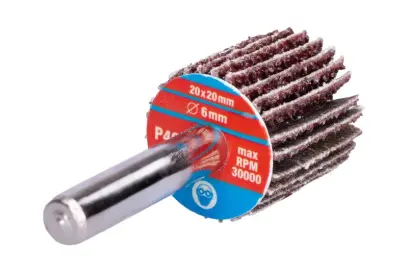 Brúsny lamelový kotúč 20x20x6mm, P40 na stopke, Levior 21850 (L21850)
