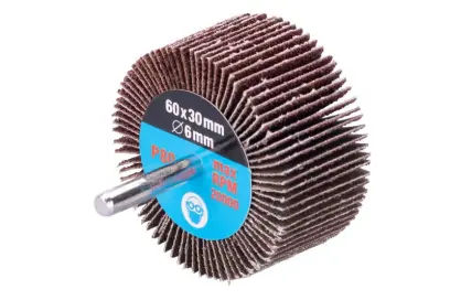 Brúsny lamelový kotúč 60x30x6mm, P80 na stopke, Levior 21862 (L21862)