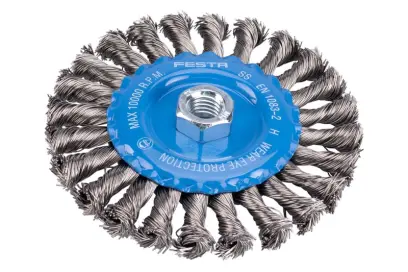 Rotačná kefa radiálna, Kopírovať nerezová oceľ FESTA 125 mm M14 (L22040)
