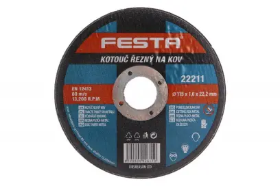 Kotouč řezný kov 115x1x22.2 FESTA (L22211)