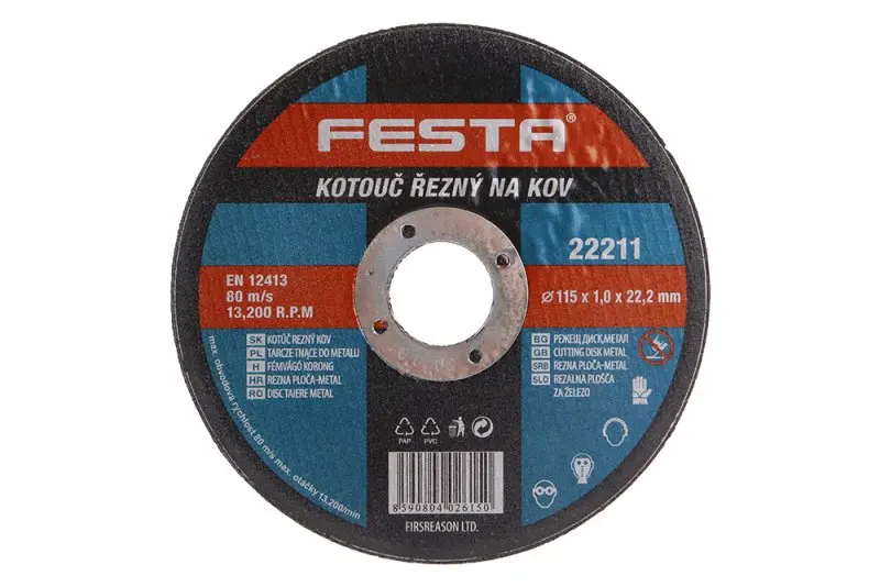 Kotouč řezný kov 115x1x22.2 FESTA (L22211)