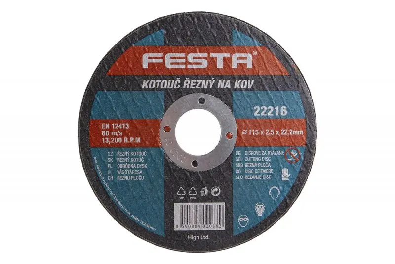 Kotouč řezný kov 115x2.5x22.2 FESTA (L22216)