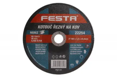 Kotouč řezný kov 180x1.6x22.2 FESTA (L22254)