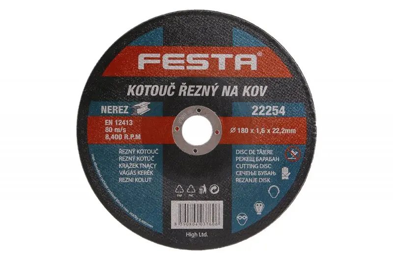 Kotouč řezný kov 180x1.6x22.2 FESTA (L22254)