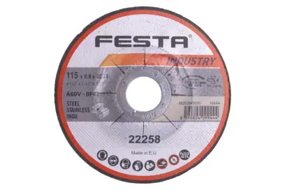 Rezný kotúč FESTA INDUSTRY na kov 115x0,8x22,2 mm (L22258)
