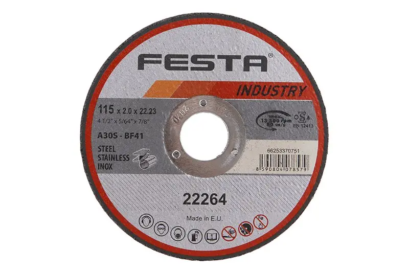 kotúč rezný kov 115x2x22.2 INDUSTRY, FESTA 22264 (L22264)