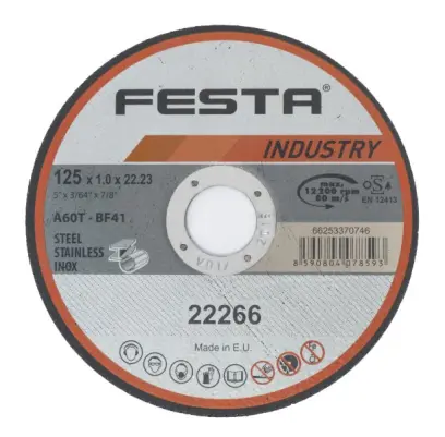 kotúč rezný kov 115x2.5x22.2 INDUS(D, FESTA 22265 (L22265)