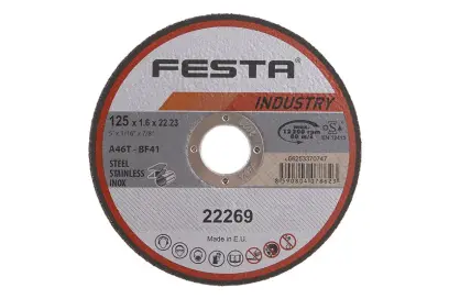 kotúč rezný kov 125x1.6x22.2 INDUSTR, FESTA 22269 (L22269)