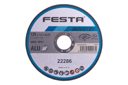 Rezný kotúč FESTA INDUSTRY na hliník 125x1x22,2 mm (L22286)