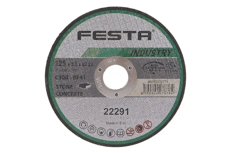 kotúč rezný kameň 125x3x22.2 INDUS(D, FESTA 22291 (L22291)