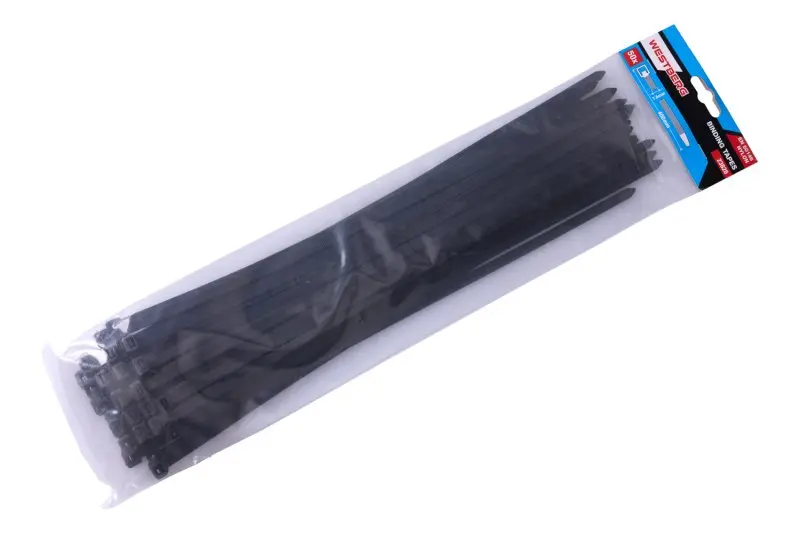 Viazacie pásky 400x7.6mm 50ks čierna, Levior 23828 (L23828)