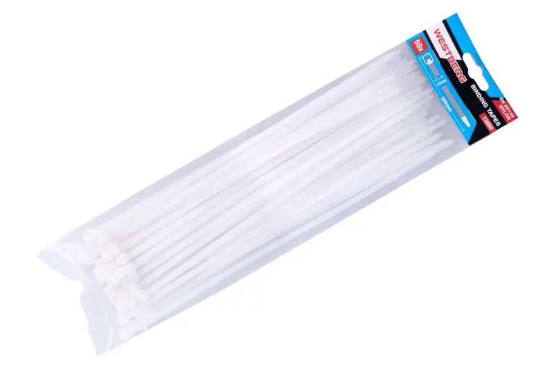Viazacie pásky 300x4.8mm 50ks biela, Levior 23860 (L23860)