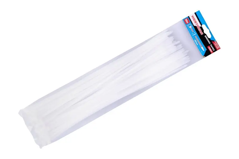 Viazacie pásky 400x4.8mm 50ks biela, Levior 23864 (L23864)