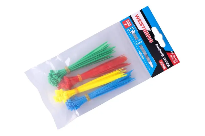 Viazacie pásky 100x2.5mm 100ks farebné, Levior 23880 (L23880)