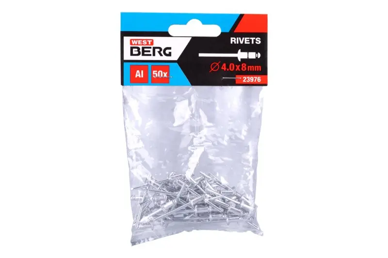 Alu nity 4.0x8mm 50ks, Levior 23976 (L23976)