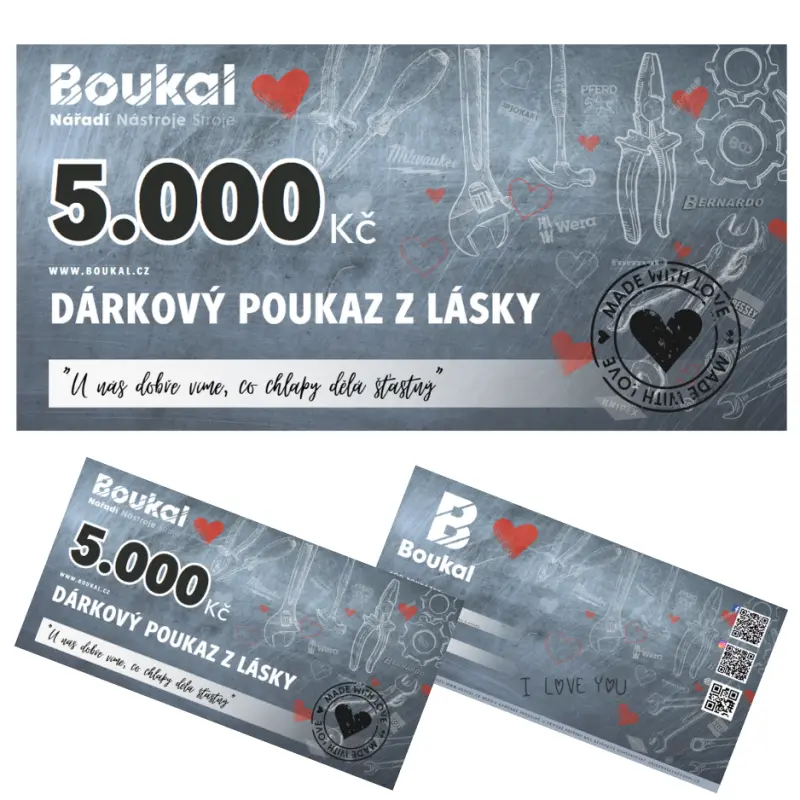 Dárkový poukaz k valentýnu v hodnotě 5.000 Kč