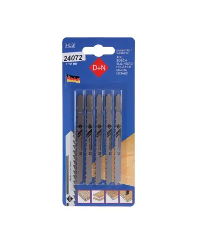 Plátky do priamočiarej pílky 5ks 75mm/1,45mm, HCS, 32625, Levior 24072 (L24072)