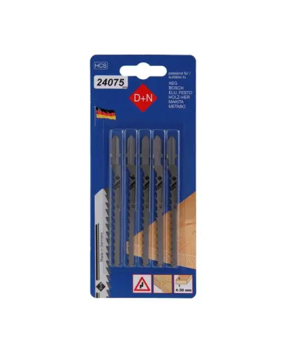 Plátky do priamočiarej pílky 5ks 75/1,45mm, HCS, 32825, Levior 24075 (L24075)