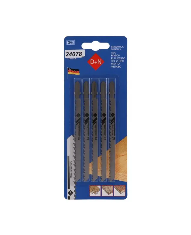 Plátky do priamočiarej pílky 5ks 105mm/1,45mm, HCS, 34040, Levior 24078 (L24078)