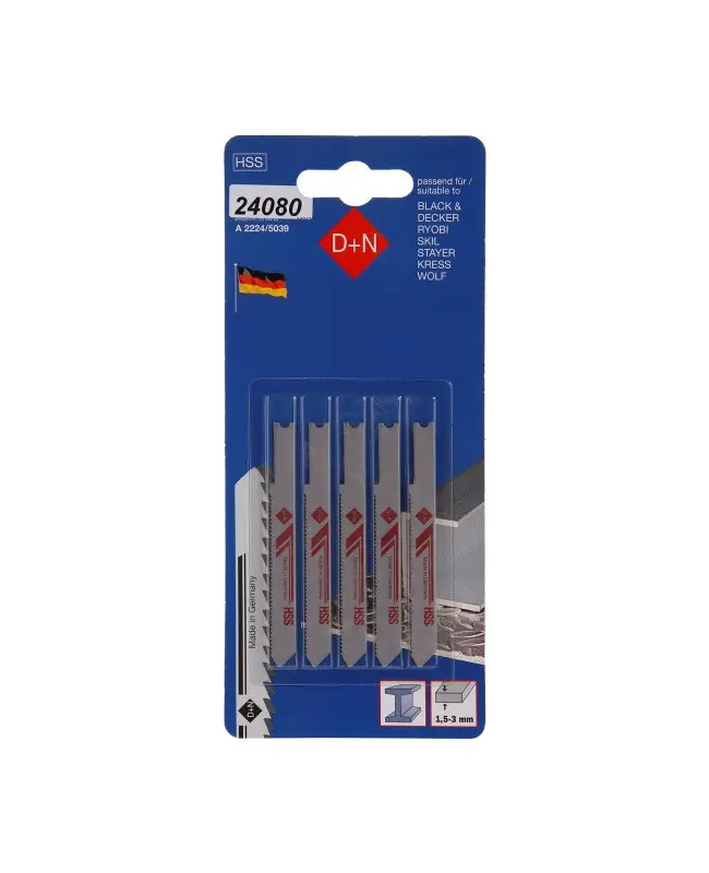 Plátky do priamočiarej pílky B&D 5ks 50mm/1mm, HSS, 11012, Levior 24080 (L24080)