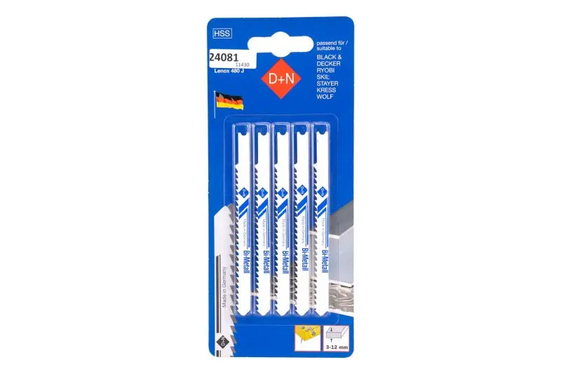Plátky do priamočiarej pílky B&D 5ks 75mm/1mm, HSS, 11030, Levior 24081 (L24081)
