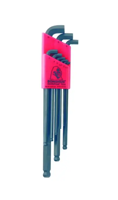 Zástrčné kľúče šesťhran 1,5 ÷ 10 mm SBLX 9 M Bondhus 16599.01 skrátené s guľou (Sada 9 dielov) (DAT16599)