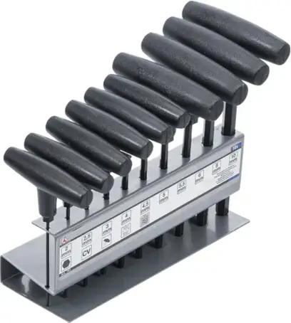 Zástrčné kľúče inbus 2 ÷ 10 mm s T-rukoväťou. (Sada 10 dielov). BGS 791 (BGS100791)