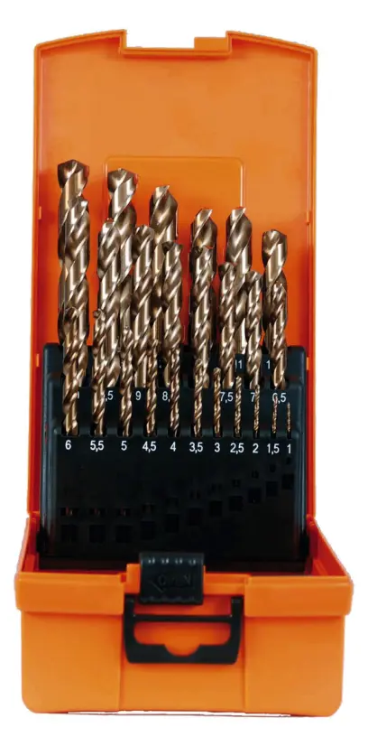 Vrtáky HSS-Co 5% 1 ÷ 10 mm DIN 338 Projahn 67381 Cobalt - 19 ks (DATPJ67381)