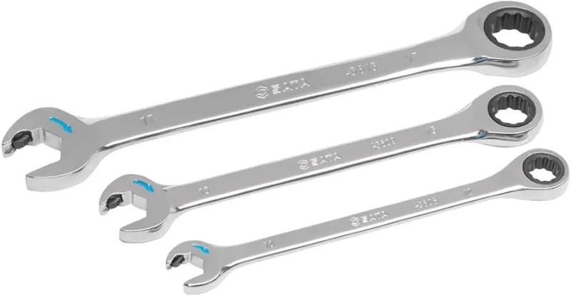 Očkoploché ráčnové klíče 10 ÷ 17 mm SATA ST09075 (Sada 3 ks) (SATAST09075)