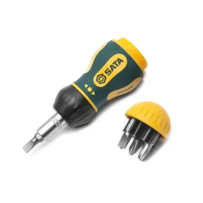 Račňová bitová rukoväť 1/4" Stubby SATA ST09348 (Sada 6 dielov) (SATAST09348)