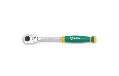 Rýchloupínací chromová ráčna s komfortnou rukoväťou 3/8" Drive 72T (SATAST12971G)