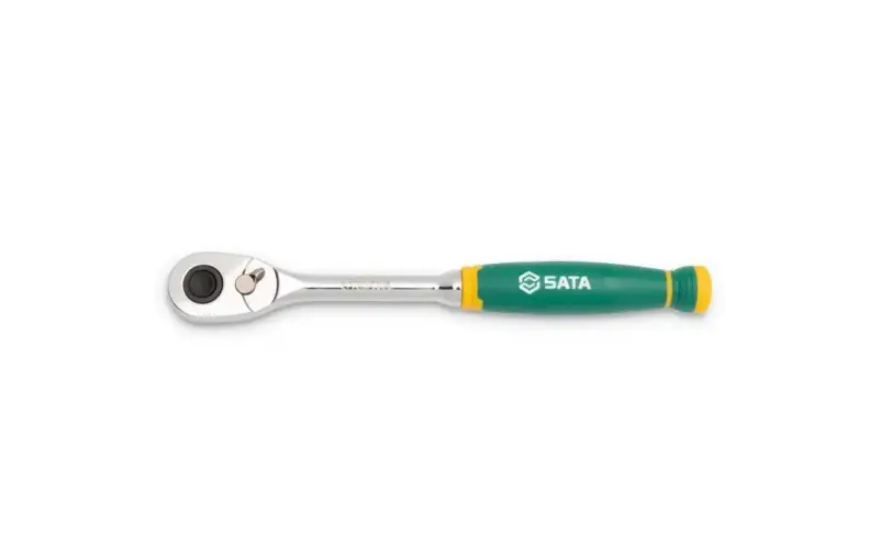Rýchloupínací chromová ráčna s komfortnou rukoväťou 3/8" Drive 72T (SATAST12971G)