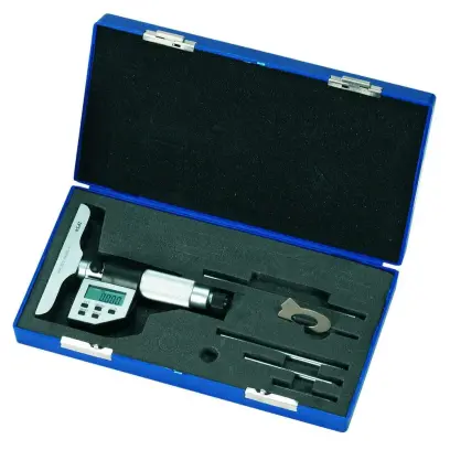 Digitálny mikrometer s vymeniteľnými nástavcami 0 ÷ 100 mm / 0,001 mm (BER311070)