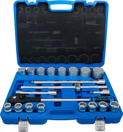 Gola sada 21K. Ráčna 3/4" 12hranný profil 9 ÷ 50 mm (21 dílů) BGS 1223 ((BGS101223)