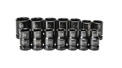 14 ks. Sada metrických tenkostěnných nástrčných hl (SATAST34397T)