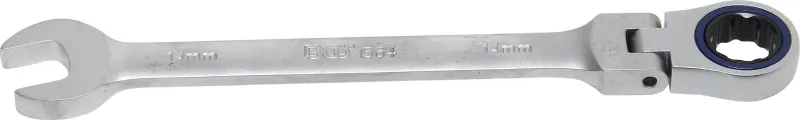BGS 1564 Očkoplochý kľúč 14 mm s račňou, kĺbový (BGS101564)