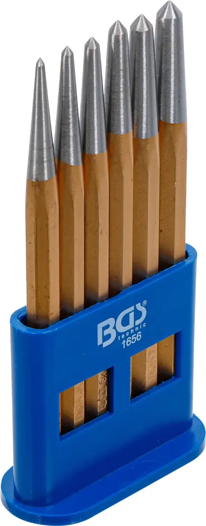 Důlčíky BGS101656 v plechové kazetě. Sada 6 dílů (BGS101656)