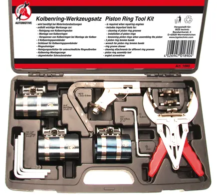 Přípravky Kraftmann pro stahování pístních kroužků BGS101890, 3x pás, kleště (BGS101890)