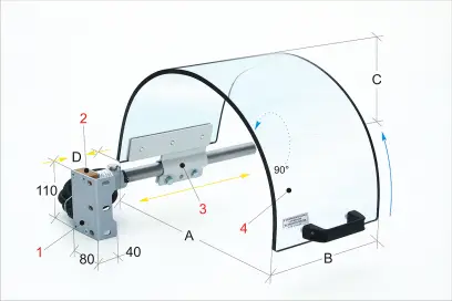 Ochranný kryt pre sústruhy PTO 02/300 (BER571062)