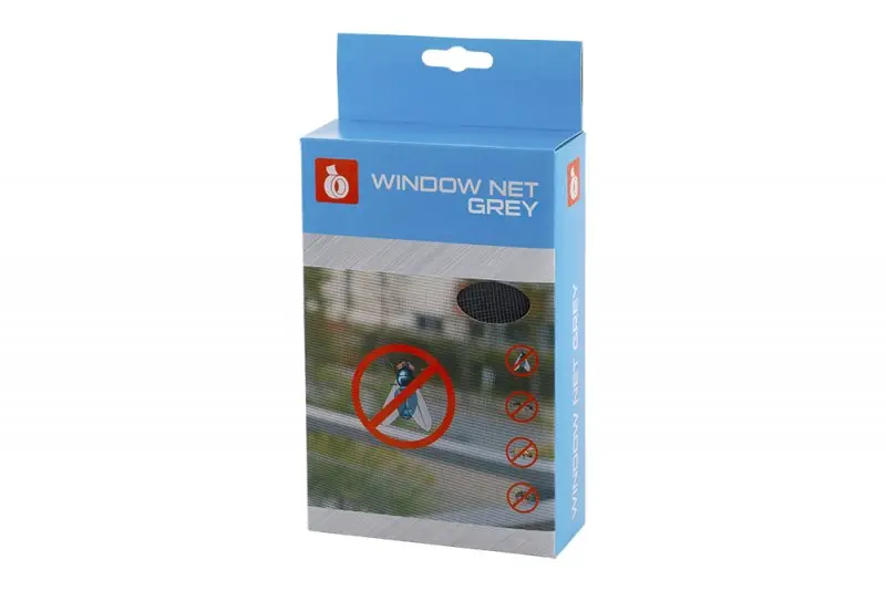 Sada okenní síť 150x90cm šedá 4.8m (L40055)