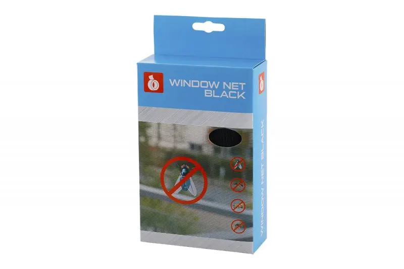Sada okenní síť 150x130cm černá 5.6m (L40057)