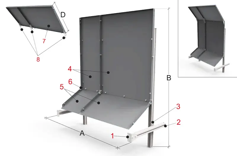Zadný panel pre sústruhy PTO 31/080 (BER571090)