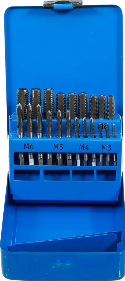 Závitníky sadové ruční sada M3 ÷ M12 BGS101924, HSS. Sada 21 dílů (BGS101924)