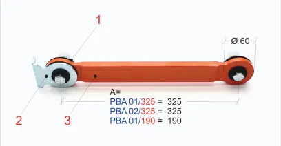 Predlžovacie rameno PBA 01/190 (BER571140)