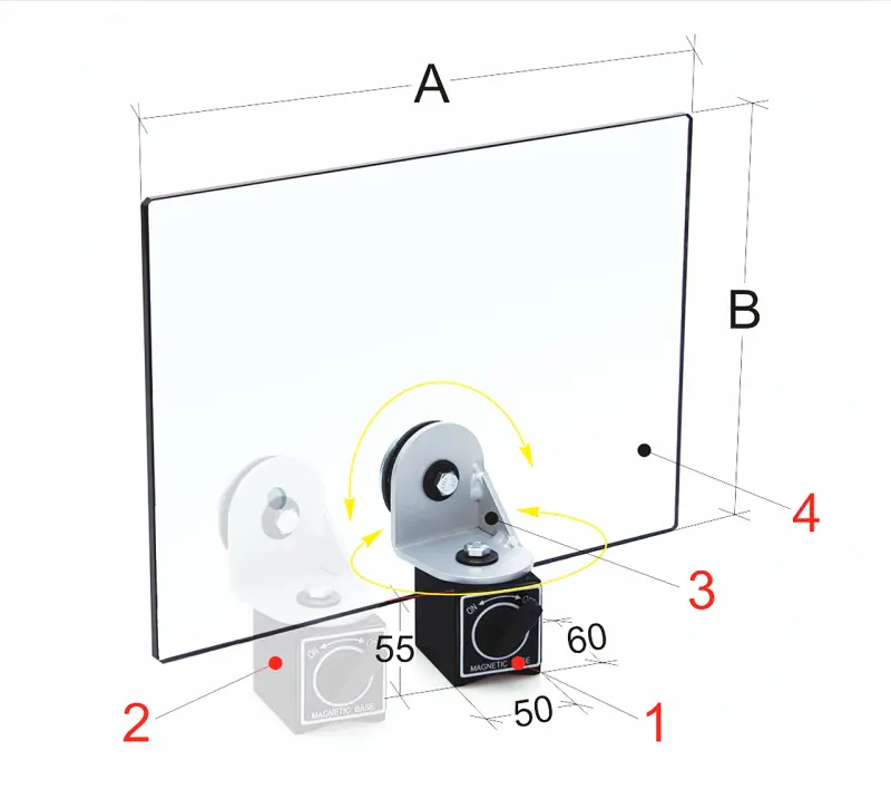 Ochranný štít s montážnym magnetom PBM 20/430 (BER571242)