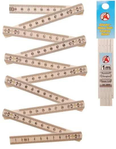 metr 1 m skládací plastový, FIBERGLAS (BGS102054)